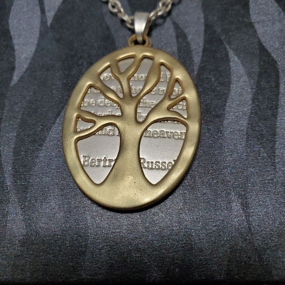 Covington love tree necklace two tone